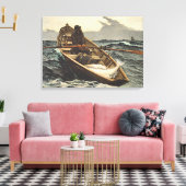 Winslow Homer - de Mistwaarschuwing Canvas Afdruk (Insitu (Woonkamer))