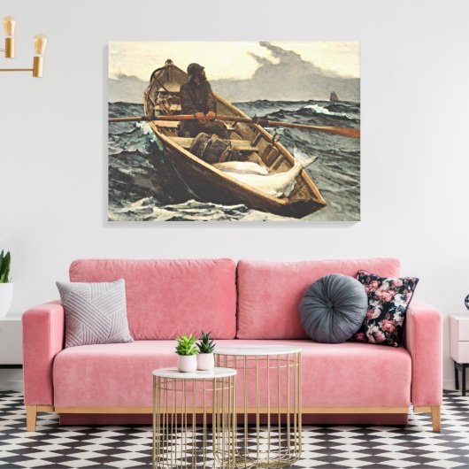 Winslow Homer - de Mistwaarschuwing Canvas Afdruk (Insitu (Woonkamer))