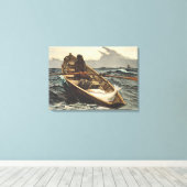 Winslow Homer - de Mistwaarschuwing Canvas Afdruk (Insitu (Houten vloer))