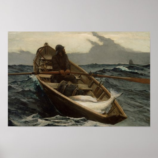 Winslow Homer - de Mistwaarschuwing Poster (Voorkant)
