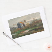 Winslow Homer - De mosselbewaarders Rechthoekige Sticker (Envelop)