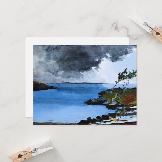 Winslow Homer - De Naderende Storm Kaart (Voorkant / Achterkant in situ)