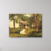 Winslow Homer - De Nooning Canvas Afdruk (Voorkant)