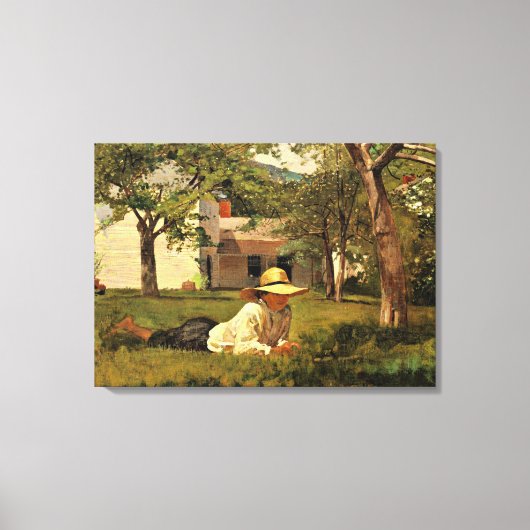 Winslow Homer - De Nooning Canvas Afdruk (Voorkant)
