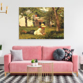 Winslow Homer - De Nooning Canvas Afdruk (Insitu (Woonkamer))