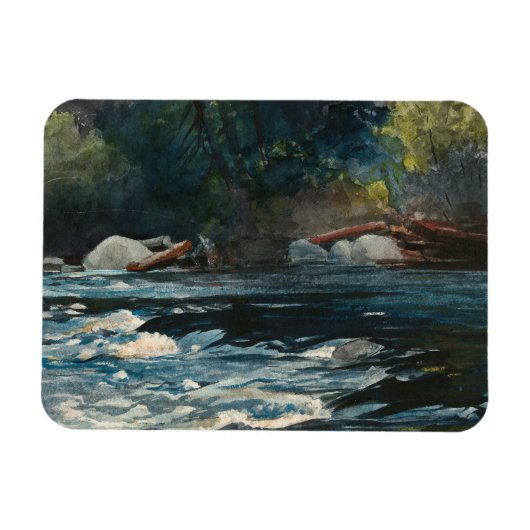 Winslow Homer - De Rapids, de Hudson rivier Magneet (Horizontaal)