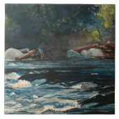 Winslow Homer - De Rapids, de Hudson rivier Tegeltje (Voorkant)