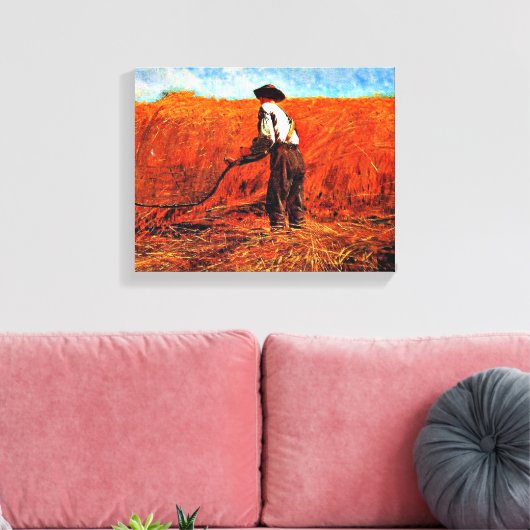 Winslow Homer - De veteraan in een nieuw veld Canvas Afdruk (Insitu (Woonkamer))