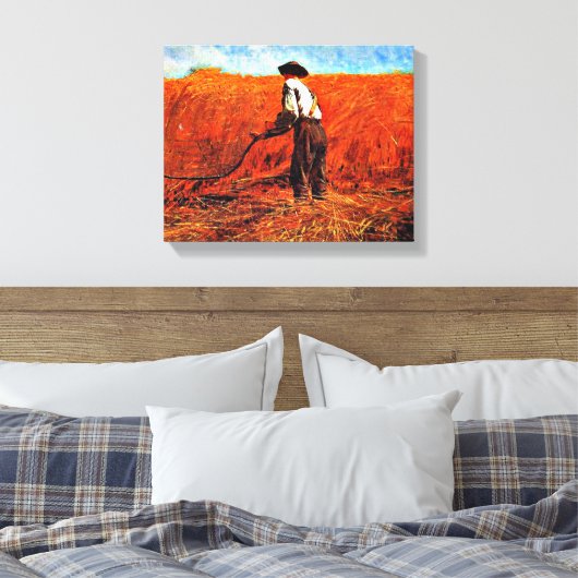 Winslow Homer - De veteraan in een nieuw veld Canvas Afdruk (Insitu (Slaapkamer))