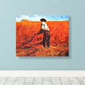 Winslow Homer - De veteraan in een nieuw veld Canvas Afdruk (Insitu (Houten vloer))