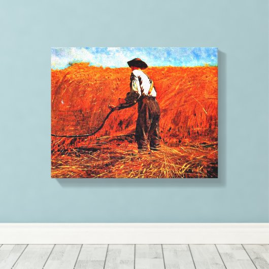 Winslow Homer - De veteraan in een nieuw veld Canvas Afdruk (Insitu (Houten vloer))