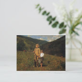  Winslow Homer die de pasta oversteekt Briefkaart (Staand voorkant)