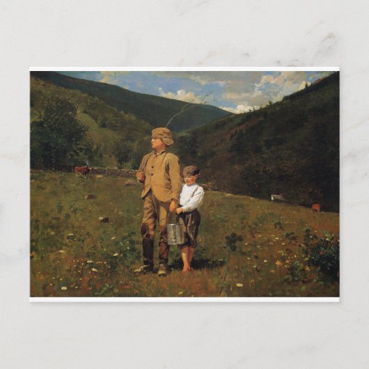  Winslow Homer die de pasta oversteekt Briefkaart (Voorkant)