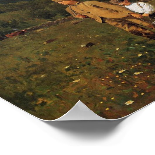  Winslow Homer die de pasta oversteekt Poster (Hoek)