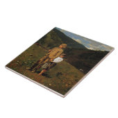  Winslow Homer die de pasta oversteekt Tegeltje (Zijkant)