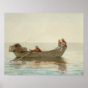 Winslow Homer - Drie jongens in een verhaal Poster