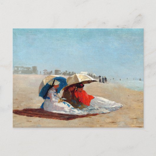 Winslow Homer East Hampton Beach, Long Island Briefkaart (Voorkant)