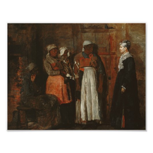 Winslow Homer - Een bezoek van de oude mistress Foto Afdruk (Voorkant)