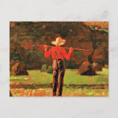 Winslow Homer - Farmer met Pitchfork Briefkaart (Voorkant)