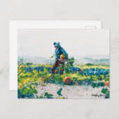 Winslow Homer - Farmer's Boy, fijne kunst, Briefkaart (Voorkant / Achterkant)