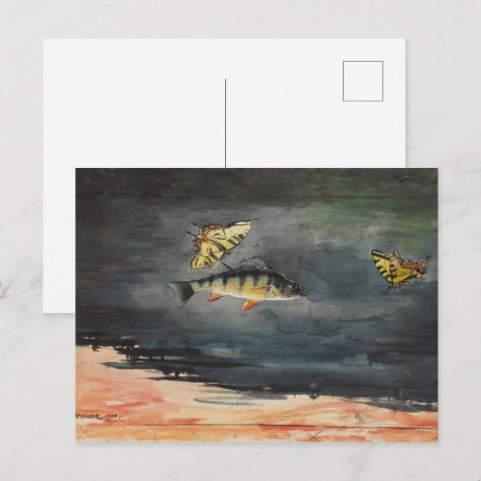  Winslow Homer Fish en Butterflies Briefkaart (Voorkant / Achterkant)