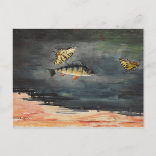 Winslow Homer Fish en Butterflies Briefkaart