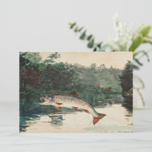 Winslow Homer Fisherman's Birthday Kaart (Staand voorkant)