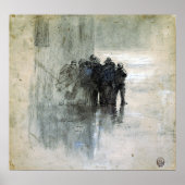 Winslow Homer Fishermen in Oilskins, Cullercoats Poster (Voorkant)