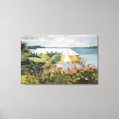 Winslow Homer Flower Garden en Bungalow Bermuda Canvas Afdruk (Voorkant)