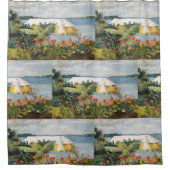 Winslow Homer Flower Garden en Bungalow Bermuda Douchegordijn (Voorkant)