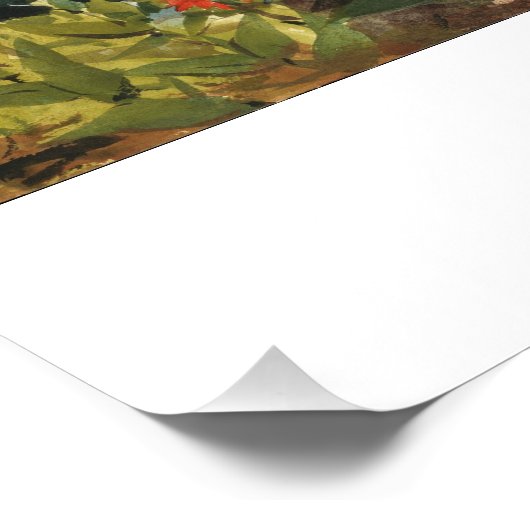 Winslow Homer Flower Garden en Bungalow Bermuda Perfect Poster (Hoek)