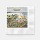 Winslow Homer Flower Garden en Bungalow Bermuda Servet (Voorkant)