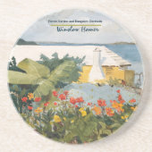Winslow Homer Flower Garden en Bungalow Bermuda Zandsteen Onderzetter (Voorkant)