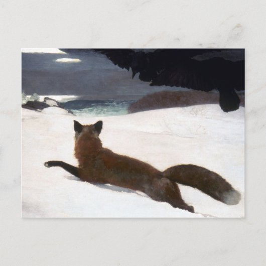 WINSLOW HOMER: FOX HUNT, 1893 BRIEFKAART (Voorkant)