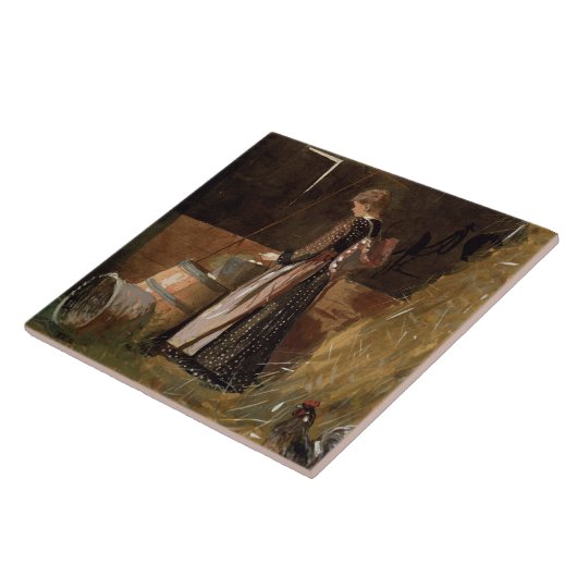 winslow Homer Fresh Eggs Tegeltje (Zijkant)