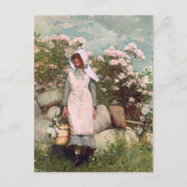 Winslow Homer Girl en Laurel Briefkaart