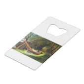 Winslow Homer Girl Lezing in een Hammock Creditkaart Flessenopener (Achterkant Gekanteld)