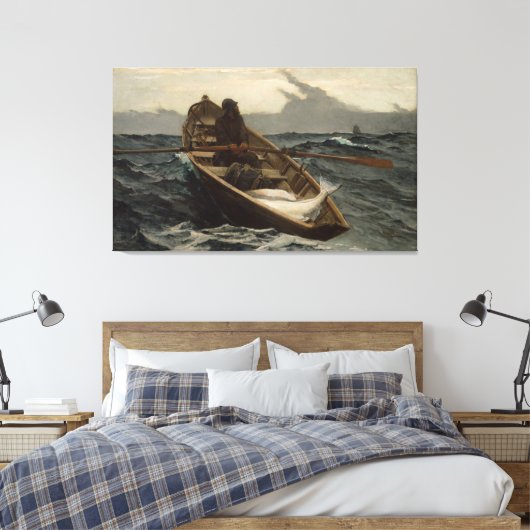 Winslow Homer Halibut Vist Canvas Afdruk (Insitu (Slaapkamer))