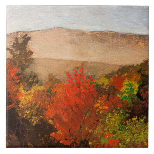 Winslow Homer, herfstboomtoppen, Tegeltje
