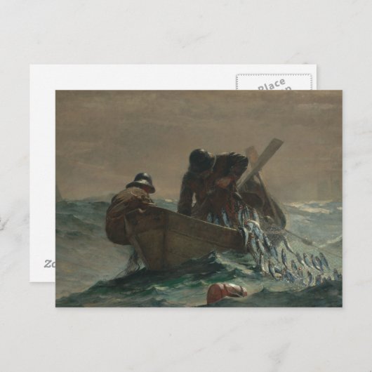 Winslow Homer - het haringnet Briefkaart (Voorkant / Achterkant)