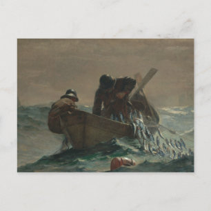 Winslow Homer - het haringnet Briefkaart