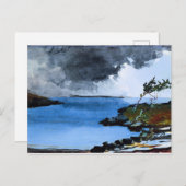 Winslow Homer - Het komende Storm Briefkaart (Voorkant / Achterkant)