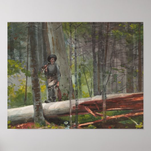 Winslow Homer - Hunter in de Adirondacks Poster (Voorkant)