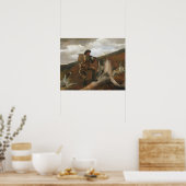 Winslow Homer - Huntsman en Dogs Poster (Keuken)
