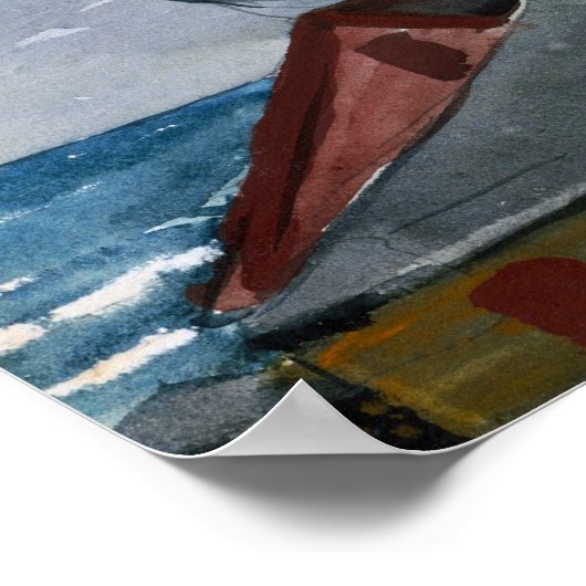 Winslow Homer Hurricane, Bahama's Poster (Hoek)