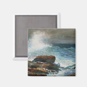 Winslow Homer - Incoming Tide, 1885, kunstwerk Magneet (Voorkant / Achterkant)