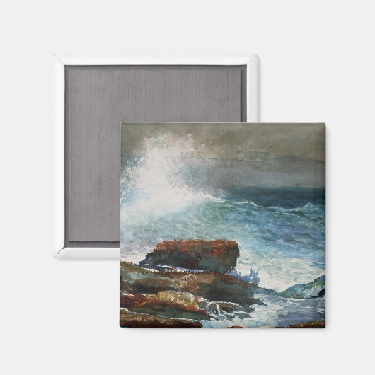 Winslow Homer - Incoming Tide, 1885, kunstwerk Magneet (Voorkant / Achterkant)