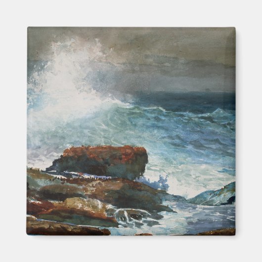 Winslow Homer - Incoming Tide, 1885, kunstwerk Magneet (Voorkant)