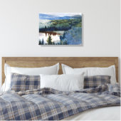 Winslow Homer - Indian Village Adirondacks Canvas Afdruk (Insitu (Slaapkamer))