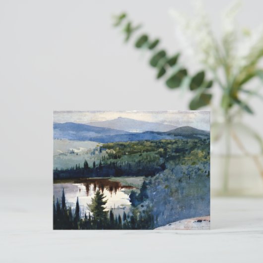 Winslow Homer kunst, Indiaans dorp, Adirondacks Briefkaart (Staand voorkant)